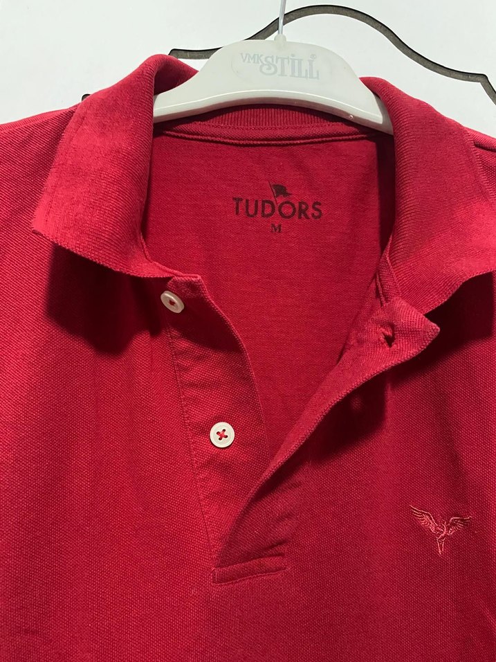 Tudors Kırmızı Erkek Polo Yaka Kısa Kollu Tişört - Görsel 2