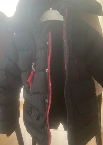 Erkek Çocuk  5 yaş koyu lacivert Fermuarlı Kışlık Mont - Görsel 2