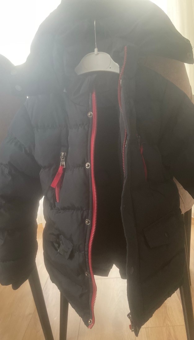 Erkek Çocuk  5 yaş koyu lacivert Fermuarlı Kışlık Mont - Görsel 2