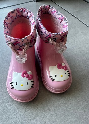 Kızlar için Hello Kitty Pembe Yağmur Çizmesi