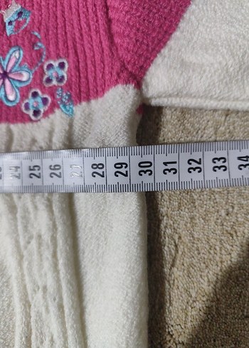 Renkli Nakışlı Kız Triko Hırka - Görsel 4