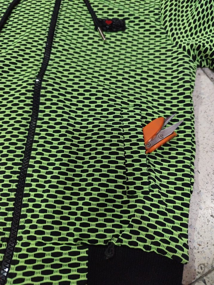 Yeşil Kapüşonlu Fermuarlı kız kapşonlu Hırka - Görsel 3