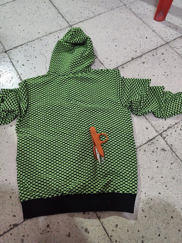 Yeşil Kapüşonlu Fermuarlı kız kapşonlu Hırka - Görsel 4