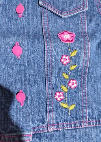 Kız Çocuk Kot Ceket - Görsel 3