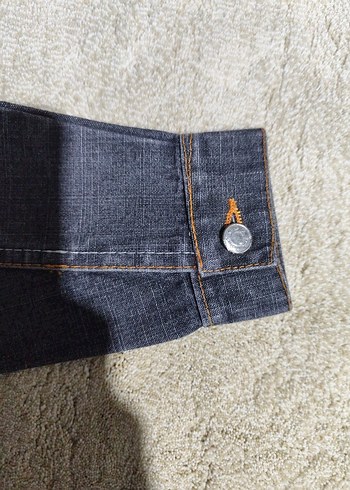 Düğmeli Gri Erkek Çocuk Kot Ceket - Görsel 4