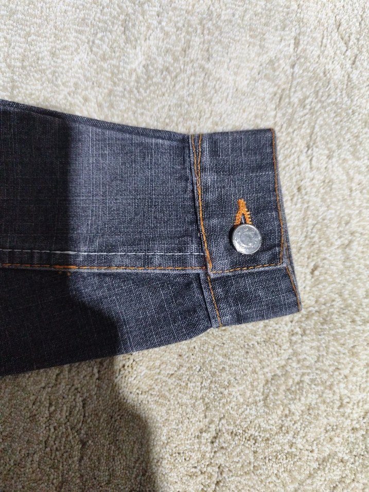 Düğmeli Gri Erkek Çocuk Kot Ceket - Görsel 4