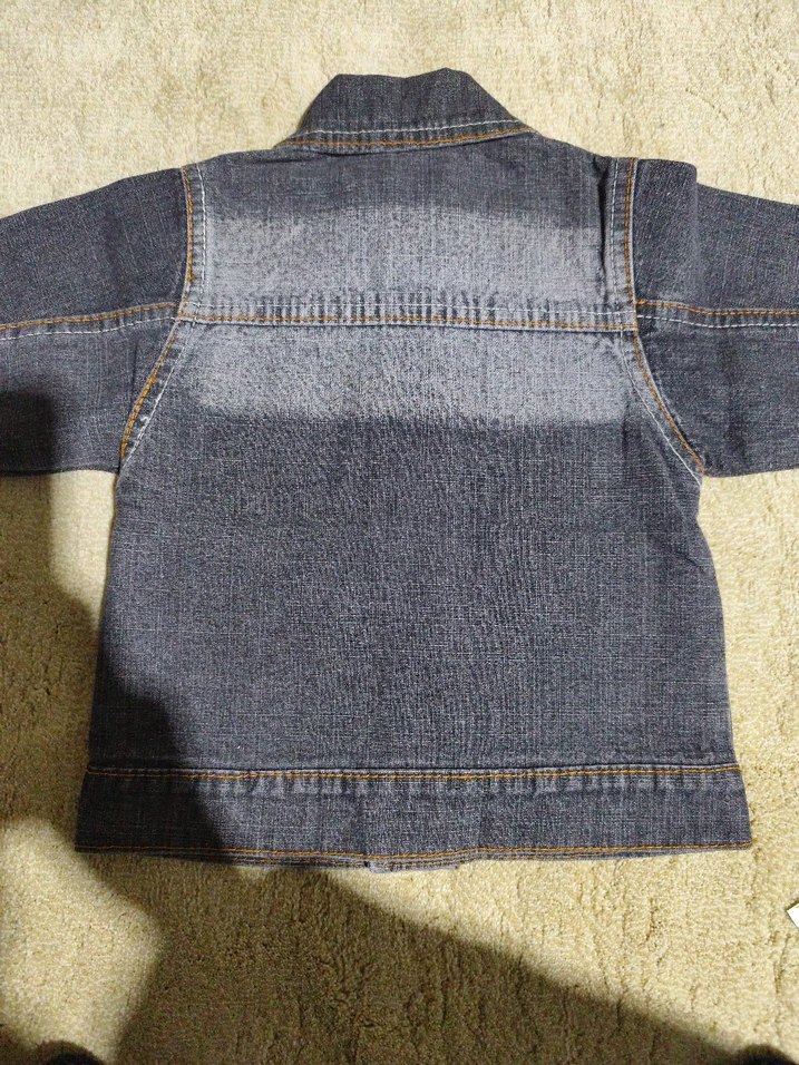 Düğmeli Gri Erkek Çocuk Kot Ceket - Görsel 2