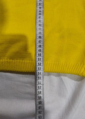 Sarı Kız Çocuk Örgü Sweatshirt - Görsel 7