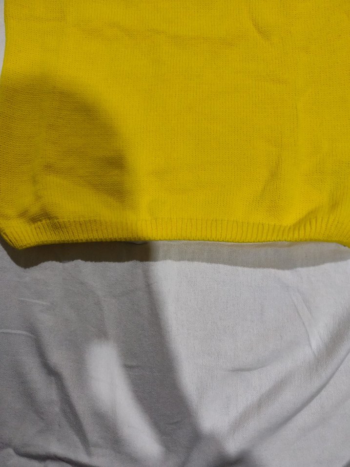 Sarı Kız Çocuk Örgü Sweatshirt - Görsel 5