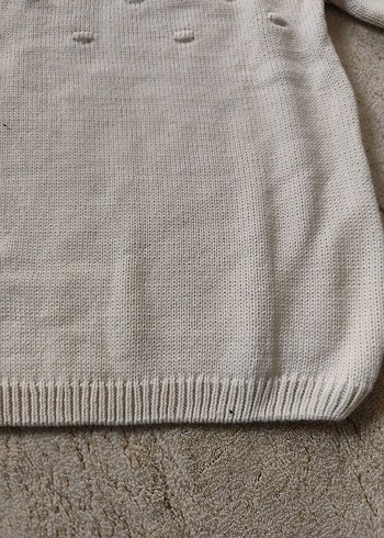 Kız Çocuk Triko Uzun Kollu Bej Kazak - Görsel 4