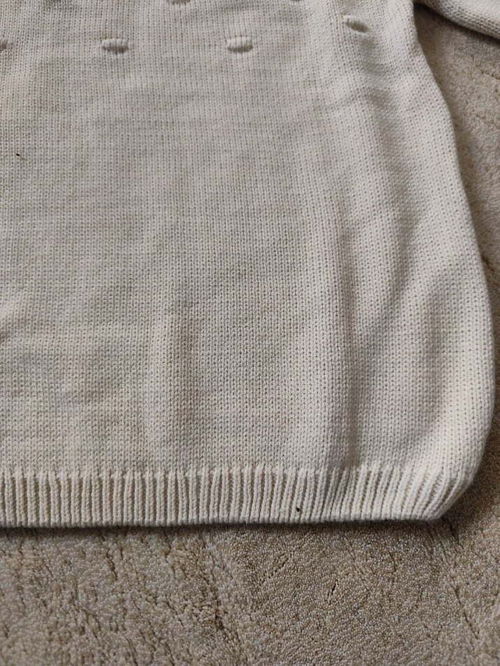 Kız Çocuk Triko Uzun Kollu Bej Kazak - Görsel 4