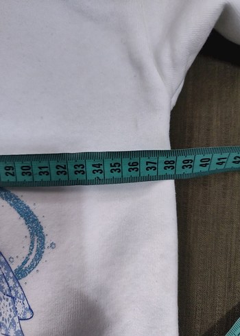 Beyaz Baskılı Kız Çocuk Sweatshirt - Görsel 5