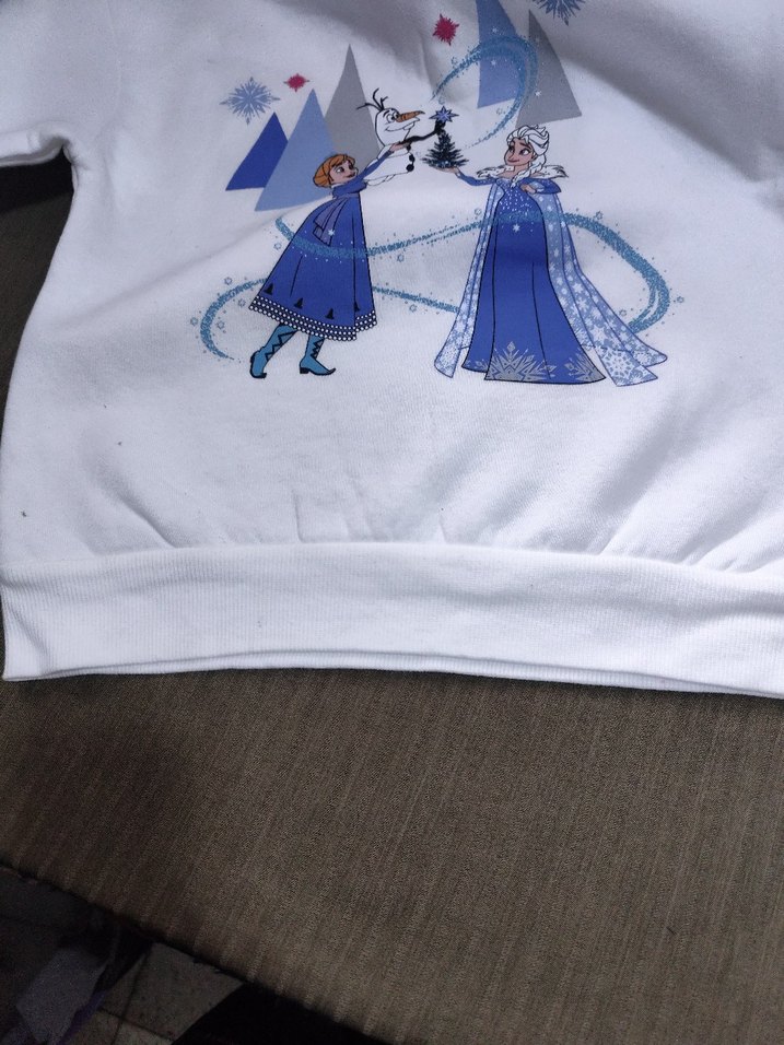 Beyaz Baskılı Kız Çocuk Sweatshirt - Görsel 2