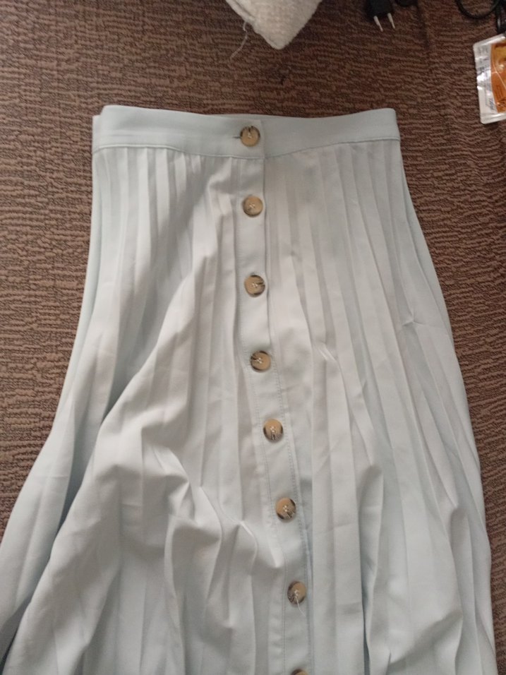 Bej Uzun Piliseli Keten Etek - Görsel 2