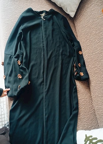 i Siyah Uzun Kadın Elbise ferace - Görsel 4