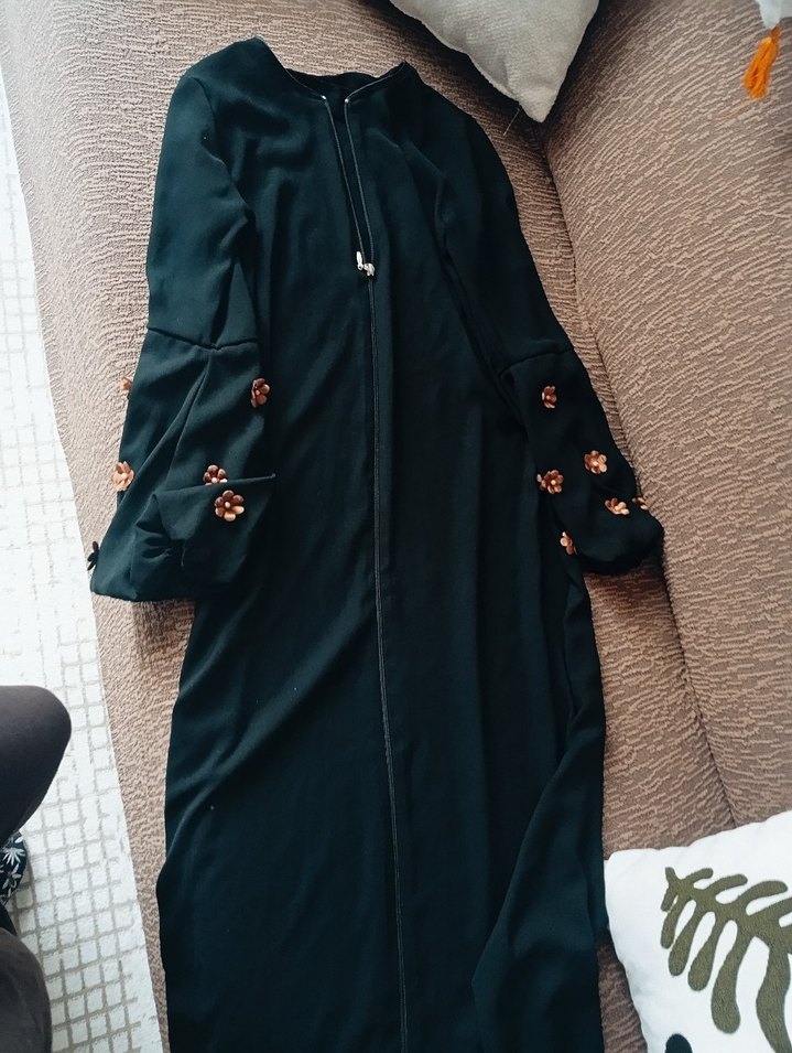 i Siyah Uzun Kadın Elbise ferace - Görsel 3