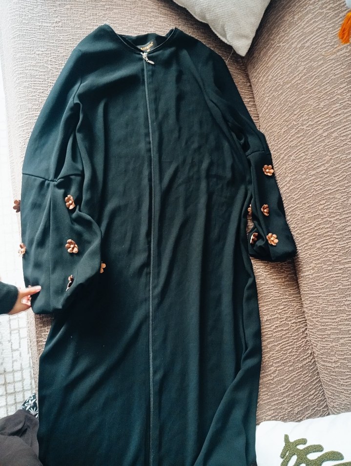 i Siyah Uzun Kadın Elbise ferace - Görsel 4