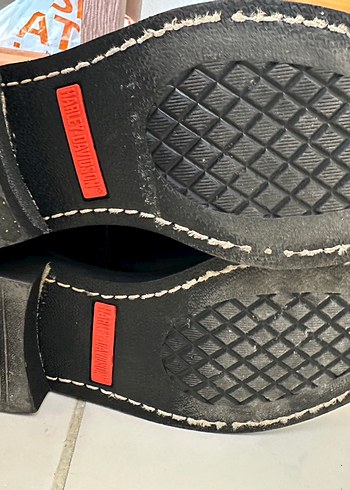 Kadın Siyah Harley-Davidson Desenli Biker Çizme - Görsel 4