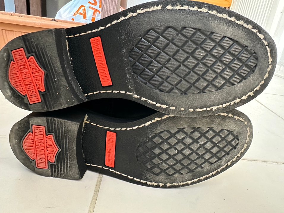 Kadın Siyah Harley-Davidson Desenli Biker Çizme - Görsel 4