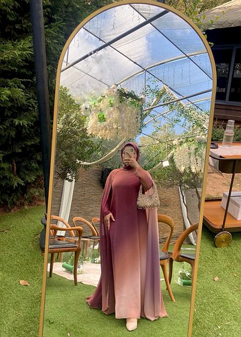 Bordo Uzun Kollu Bohem Kadın Elbise - Görsel 2