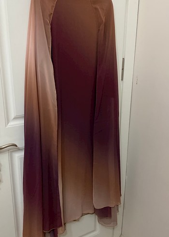 Bordo Uzun Kollu Bohem Kadın Elbise - Görsel 3