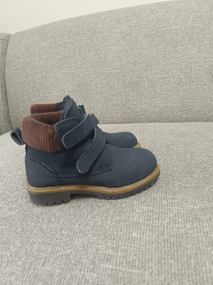 Erkek Çocuk Koyu Mavi Cırtlı Bot - Görsel 2