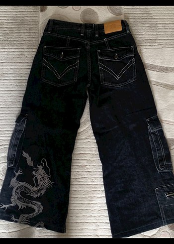 xs Beden Ejderha Nakış Detaylı BDG Baggy Jean