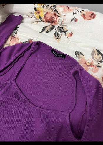 Mor Kız Çocuk Triko Bolero - Görsel 2