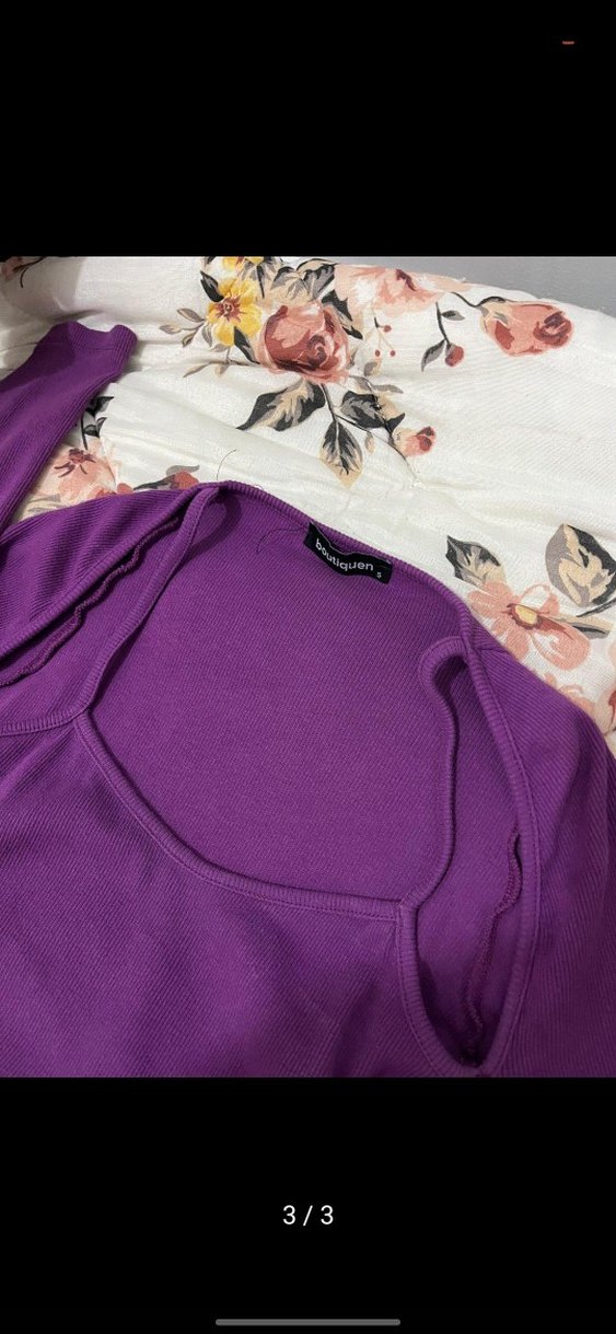 Mor Kız Çocuk Triko Bolero - Görsel 2