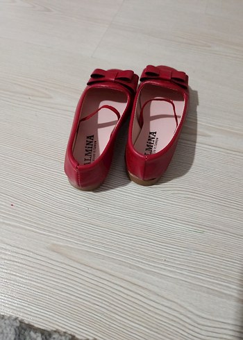 Kız Çocuk Kırmızı Tokalı Babet - Görsel 3