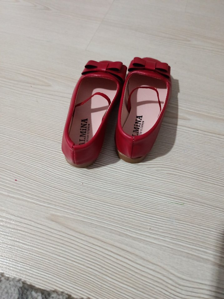 Kız Çocuk Kırmızı Tokalı Babet - Görsel 3