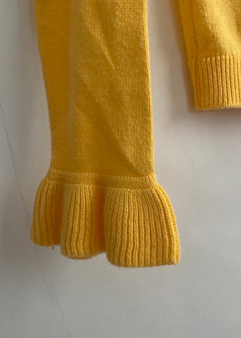 24-36 Ay Beden sarı Renk Moschino Sarı Düğmeli Kız Çocuk Hırka