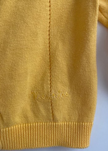 24-36 Ay Beden Moschino Sarı Düğmeli Kız Çocuk Hırka