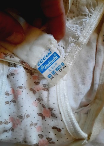 38 Beden Beyaz Vintage Bohem Midi Sütyen