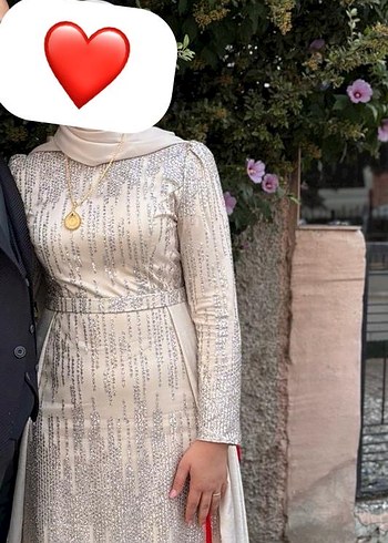 Uzun Kollu Gri Fitted Henna Elbise - Görsel 5