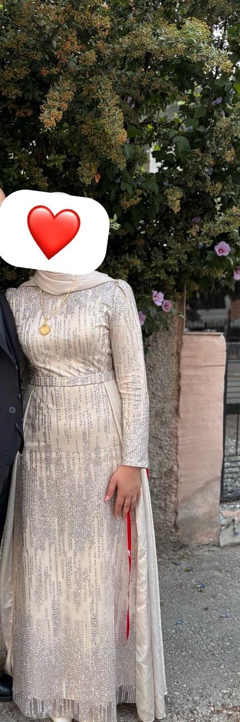 Uzun Kollu Gri Fitted Henna Elbise - Görsel 5