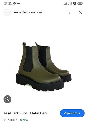 Haki Renkli Kadın Platform Bot - Görsel 2