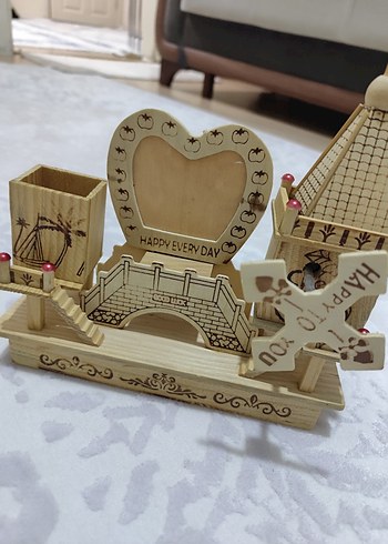 Bej Renkli Ahşap obje müzik - Görsel 2