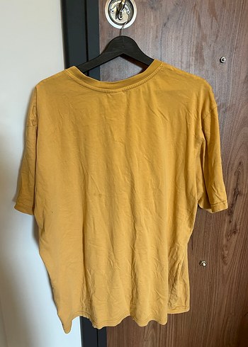 Sarı Pamuklu Baskılı erkek Tişört - Görsel 3