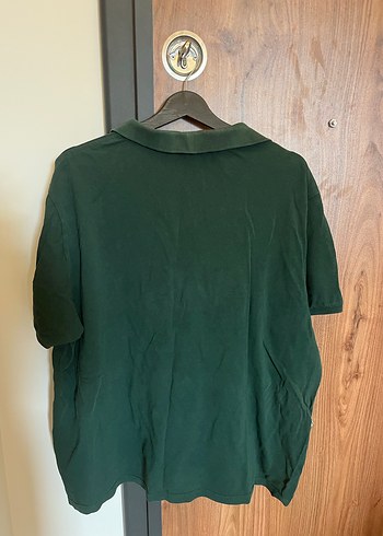 Erkek Koyu Yeşil Keten Polo Tişört - Görsel 3