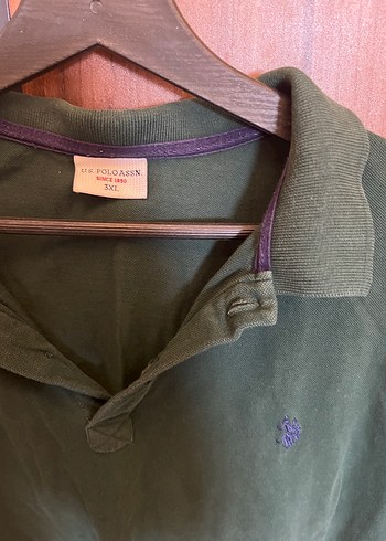 Erkek Koyu Yeşil Keten Polo Tişört - Görsel 2