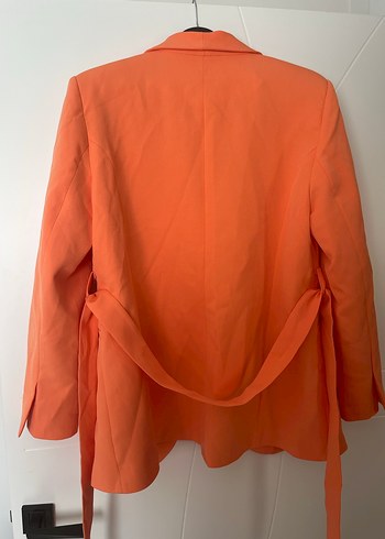Turuncu Kadın Blazer Ceket pantolon 2li takım - Görsel 3