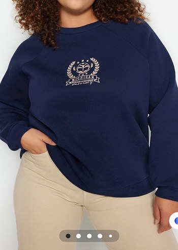 İçi polarlı Rahat Kesim Sweatshirt 4XL - Görsel 2