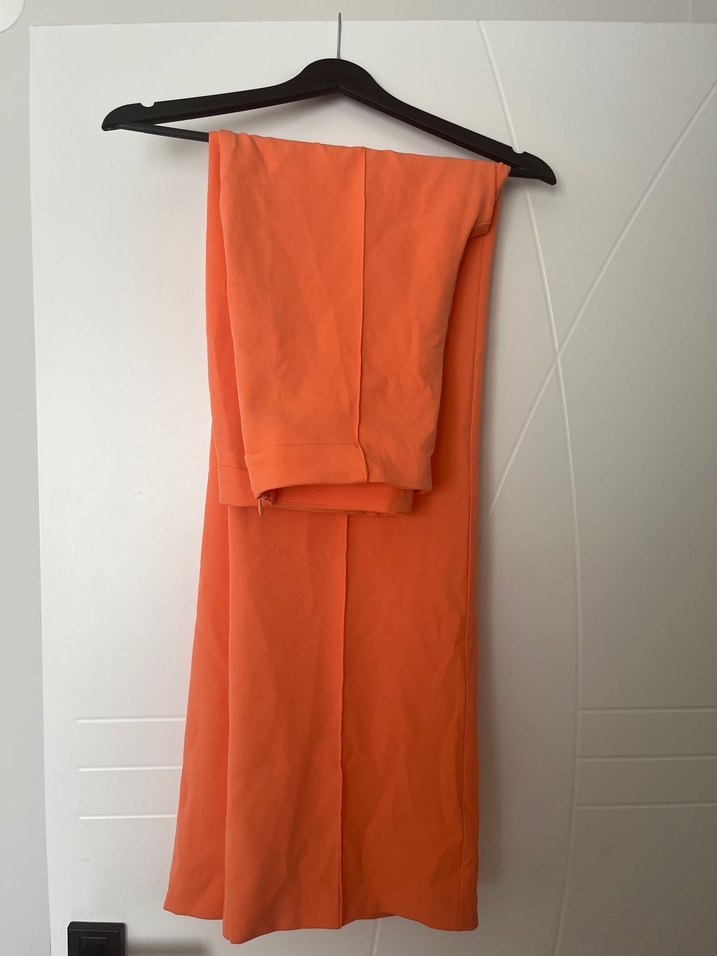 Turuncu Kadın Blazer Ceket Pantolon Takımı - Görsel 4