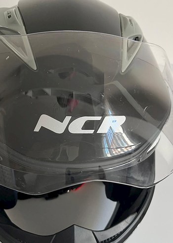 Siyah Biker Motosiklet Kaskı Şeffaf Vizörlü - Görsel 4