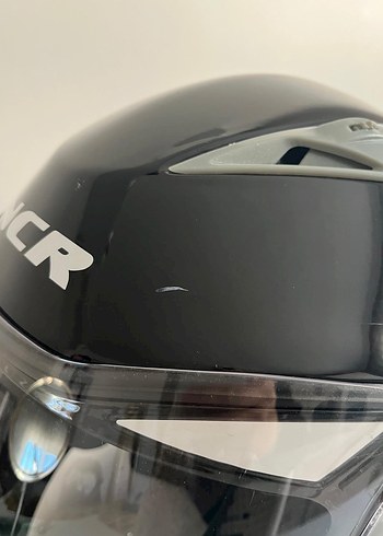 Siyah Biker Motosiklet Kaskı Şeffaf Vizörlü - Görsel 6