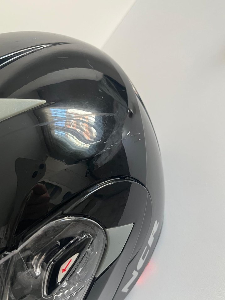 Siyah Biker Motosiklet Kaskı Şeffaf Vizörlü - Görsel 2