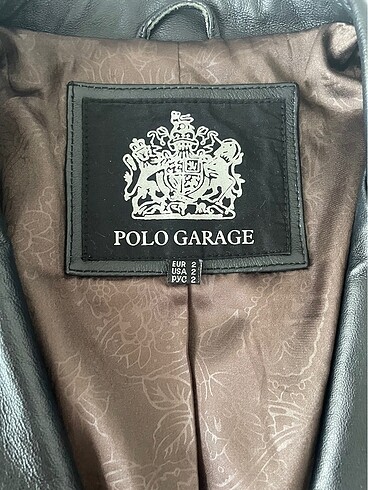 universal Beden Polo Garage vintage uzun deri ceket