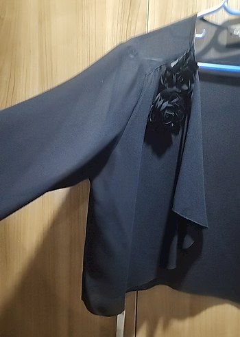 Yessica siyah şifon ceket - Görsel 3