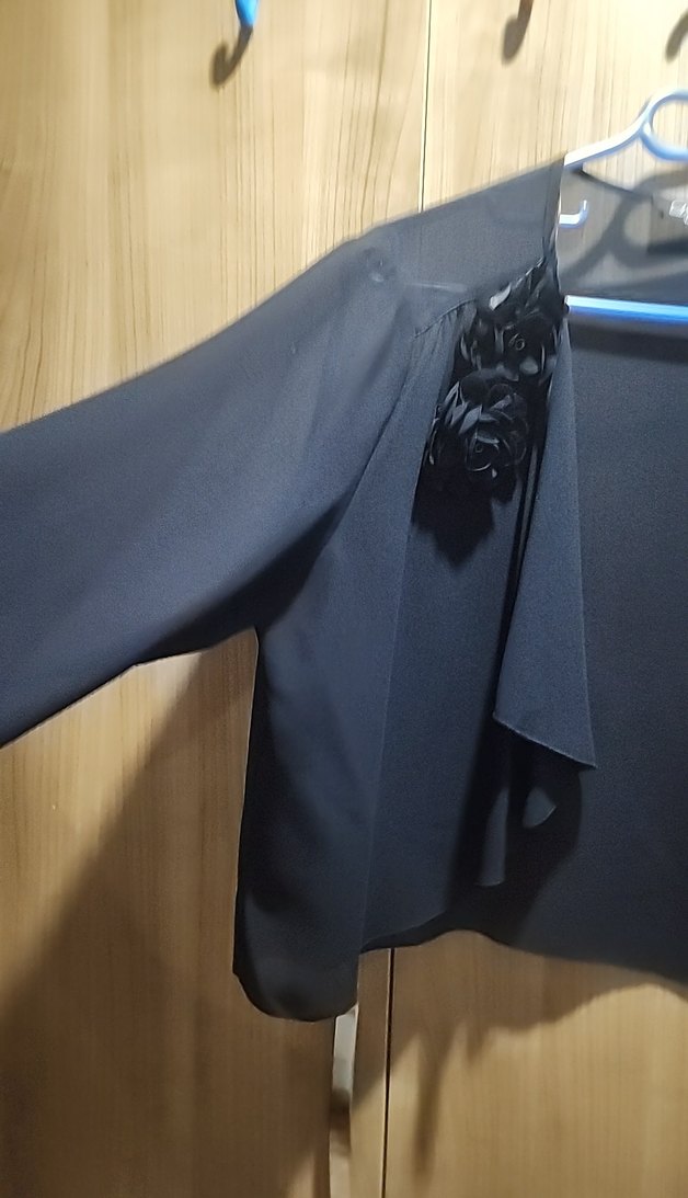 Yessica siyah şifon ceket - Görsel 3